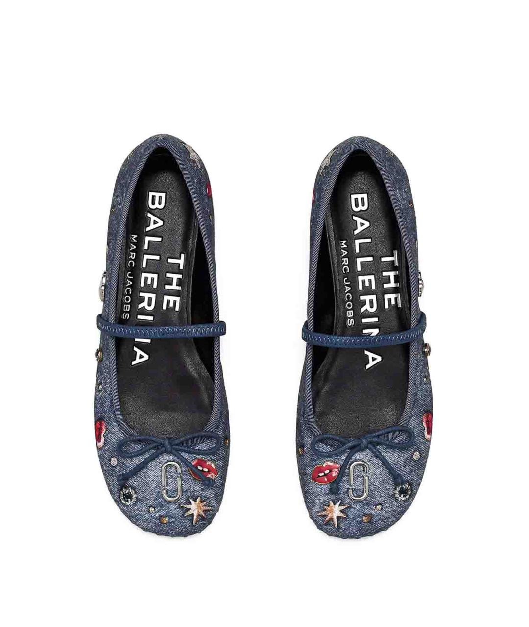 MARC JACOBS Синие текстильные балетки, фото 3