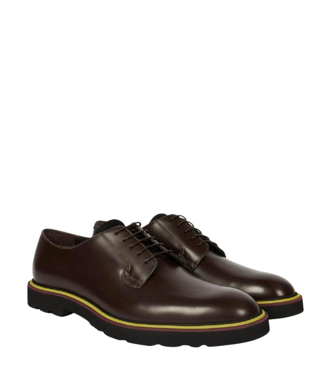 PAUL SMITH Коричневые кожаные туфли, фото 2