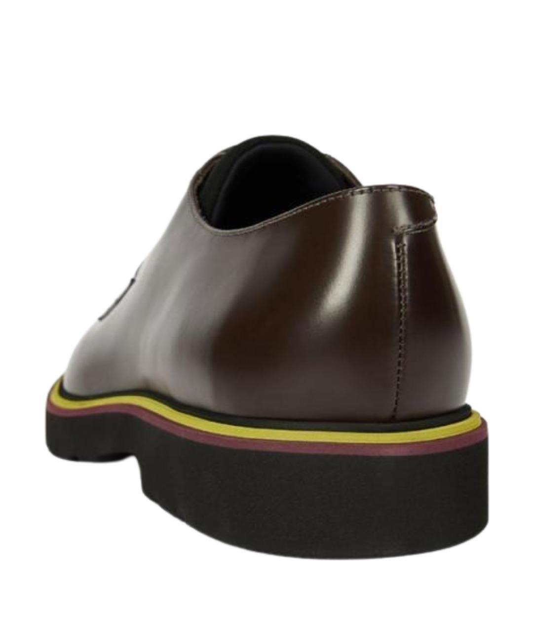 PAUL SMITH Коричневые кожаные туфли, фото 4