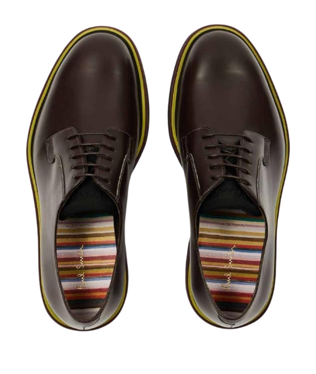 PAUL SMITH Коричневые кожаные туфли, фото 3