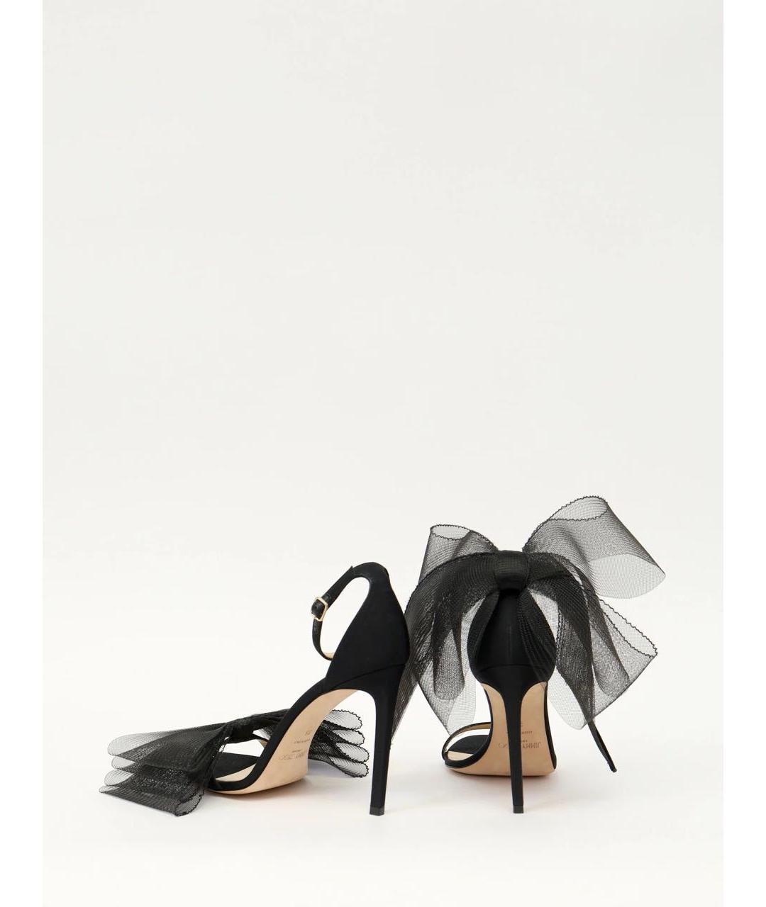 JIMMY CHOO Черные текстильные босоножки, фото 3