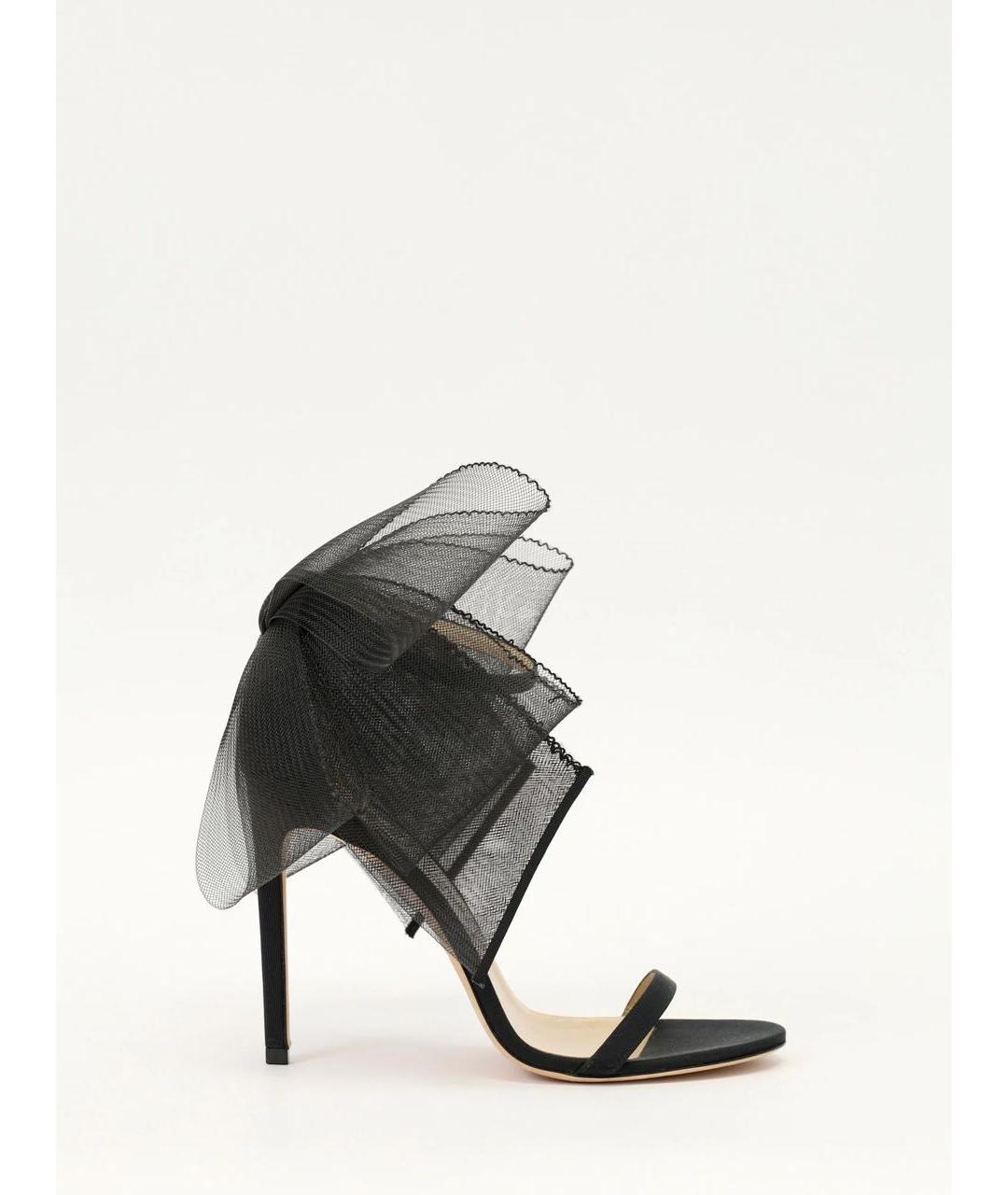 JIMMY CHOO Черные текстильные босоножки, фото 5