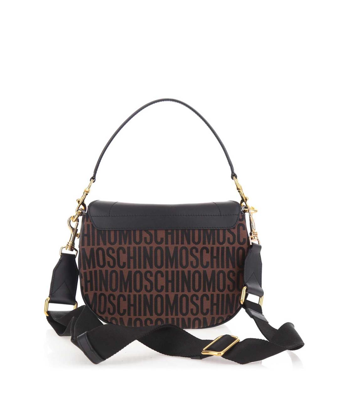 MOSCHINO Коричневая синтетическая сумка через плечо, фото 3