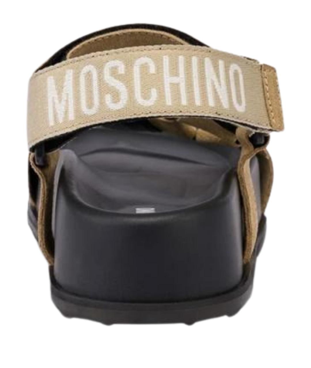 MOSCHINO Бежевые замшевые сандалии, фото 3