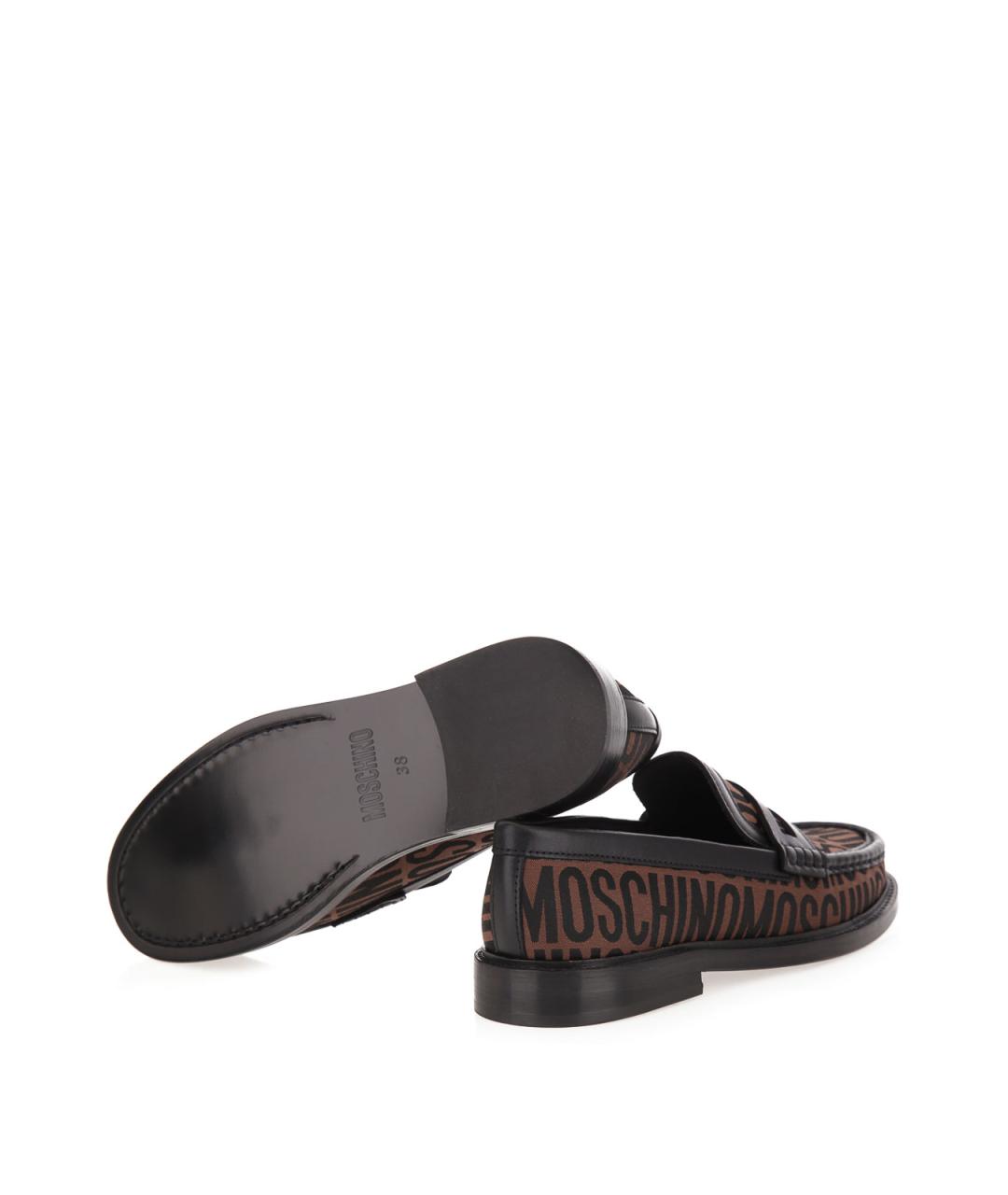 MOSCHINO Мульти кожаные лоферы, фото 4
