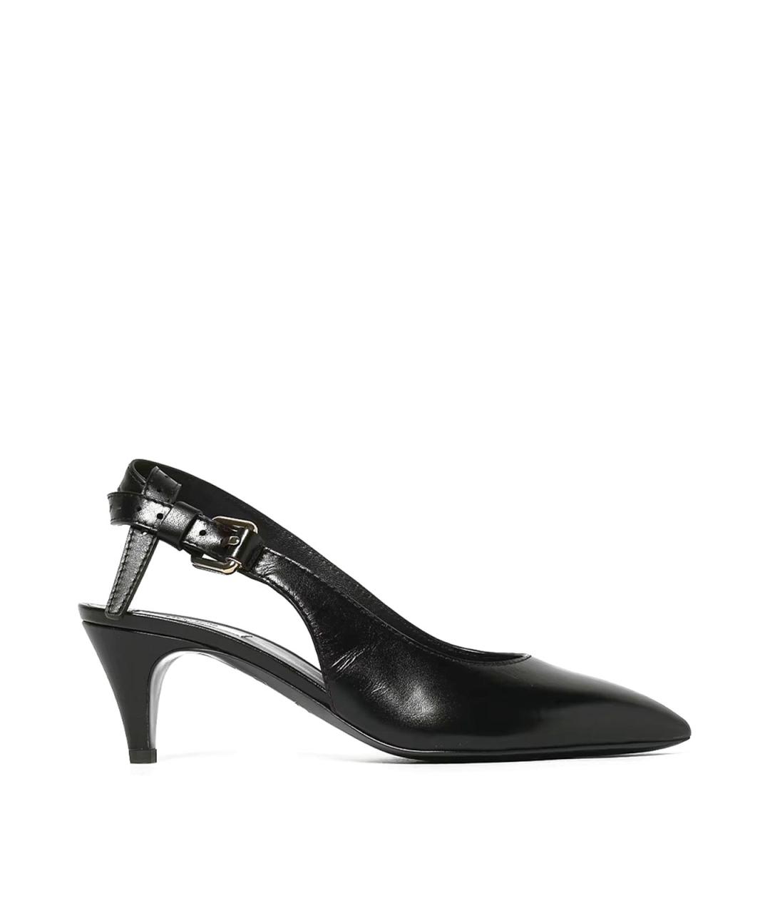 MOSCHINO Черные кожаные туфли, фото 1
