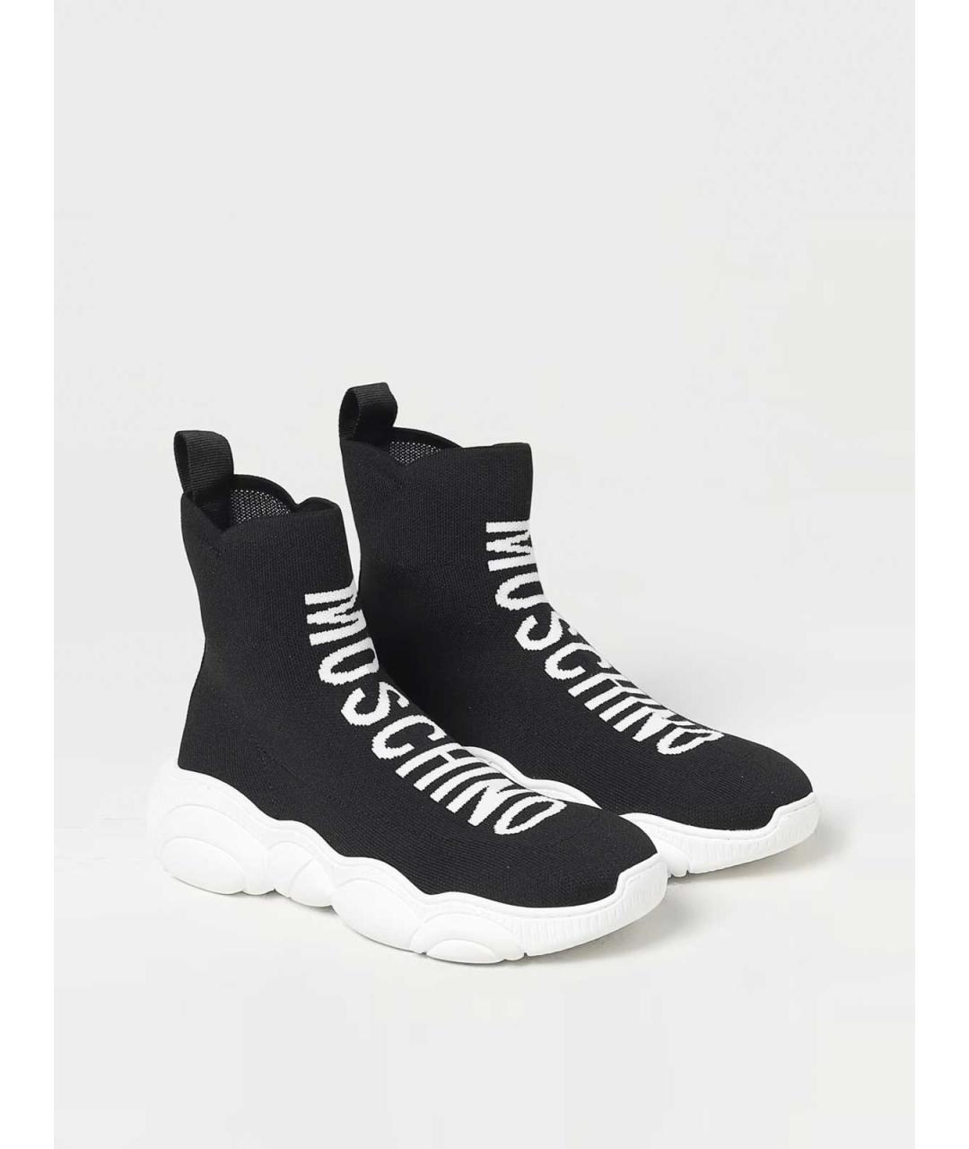 MOSCHINO Черные текстильные кроссовки, фото 2