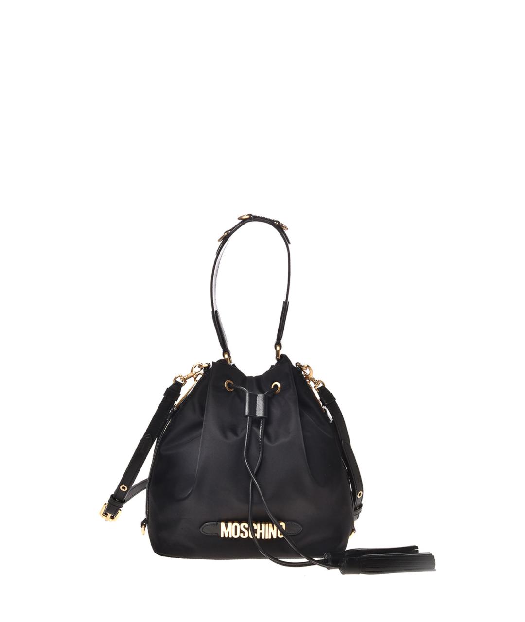MOSCHINO Черная тканевая сумка через плечо, фото 2