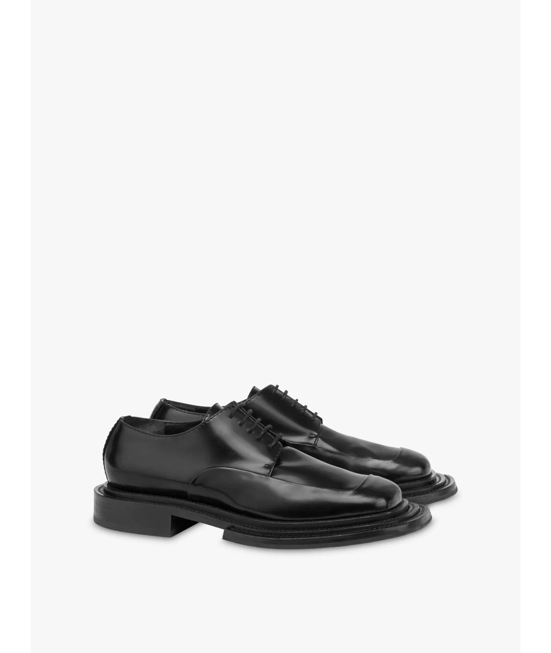 MOSCHINO Черные кожаные туфли, фото 2