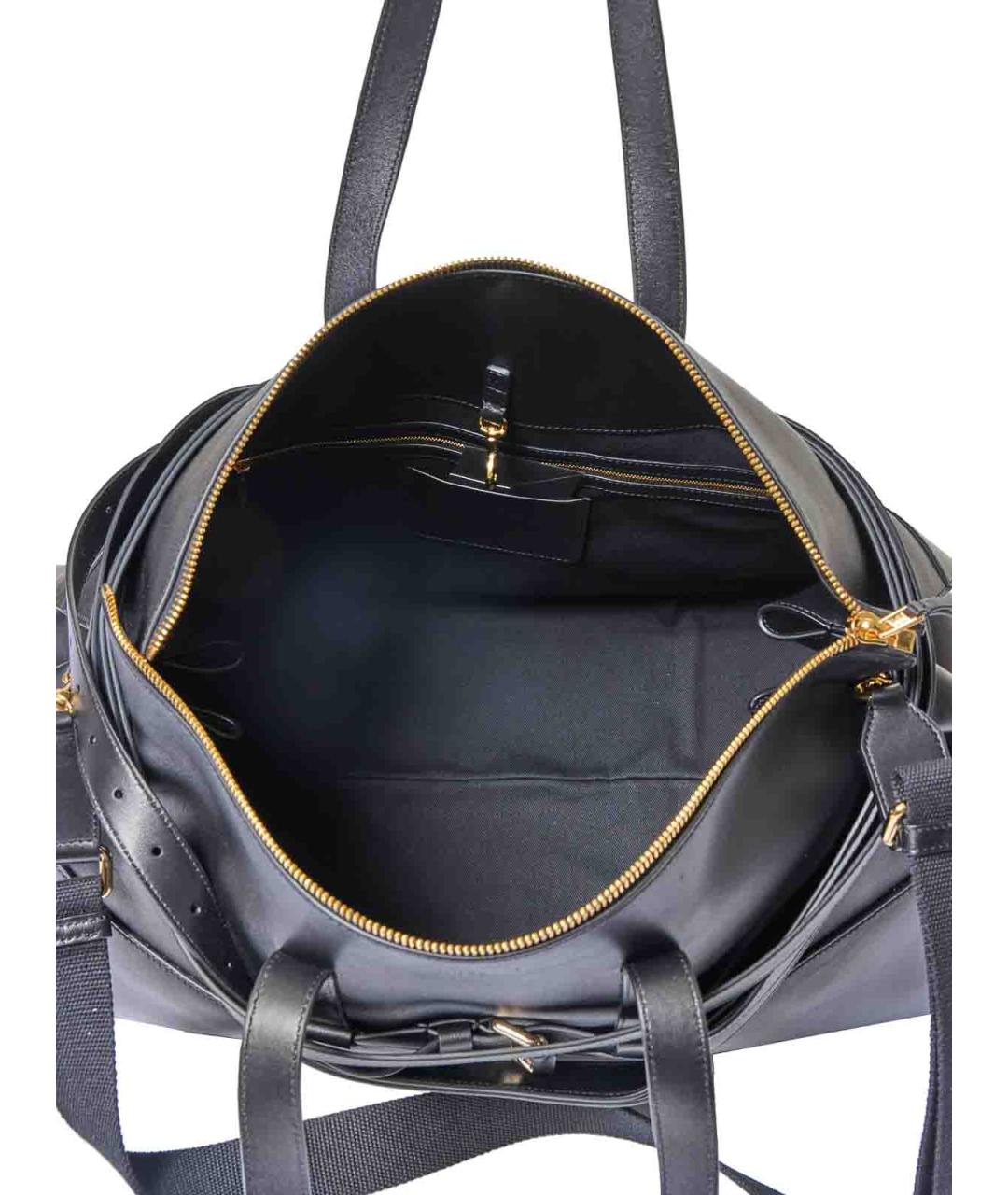 MOSCHINO Черная кожаная сумка тоут, фото 6