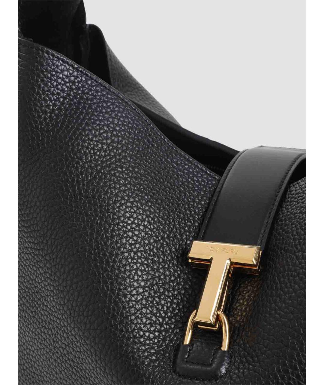 TOM FORD Черная кожаная сумка через плечо, фото 3