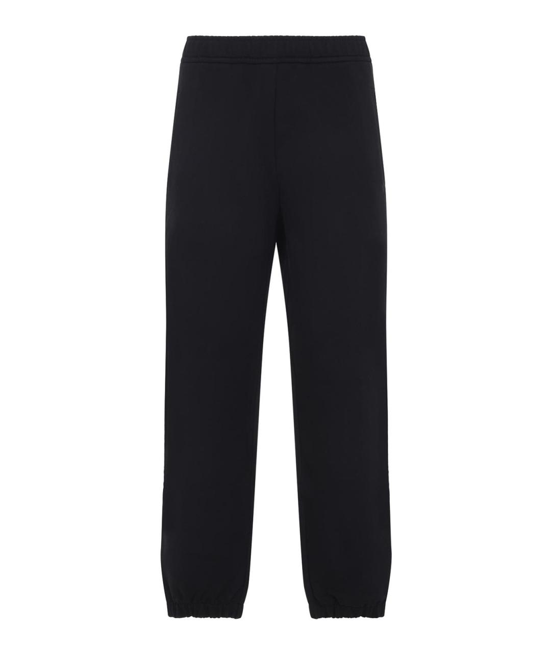 LANVIN Черные хлопковые повседневные брюки, фото 1