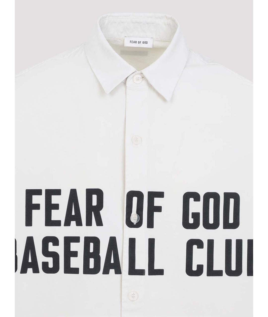 FEAR OF GOD Белая хлопковая кэжуал рубашка, фото 3