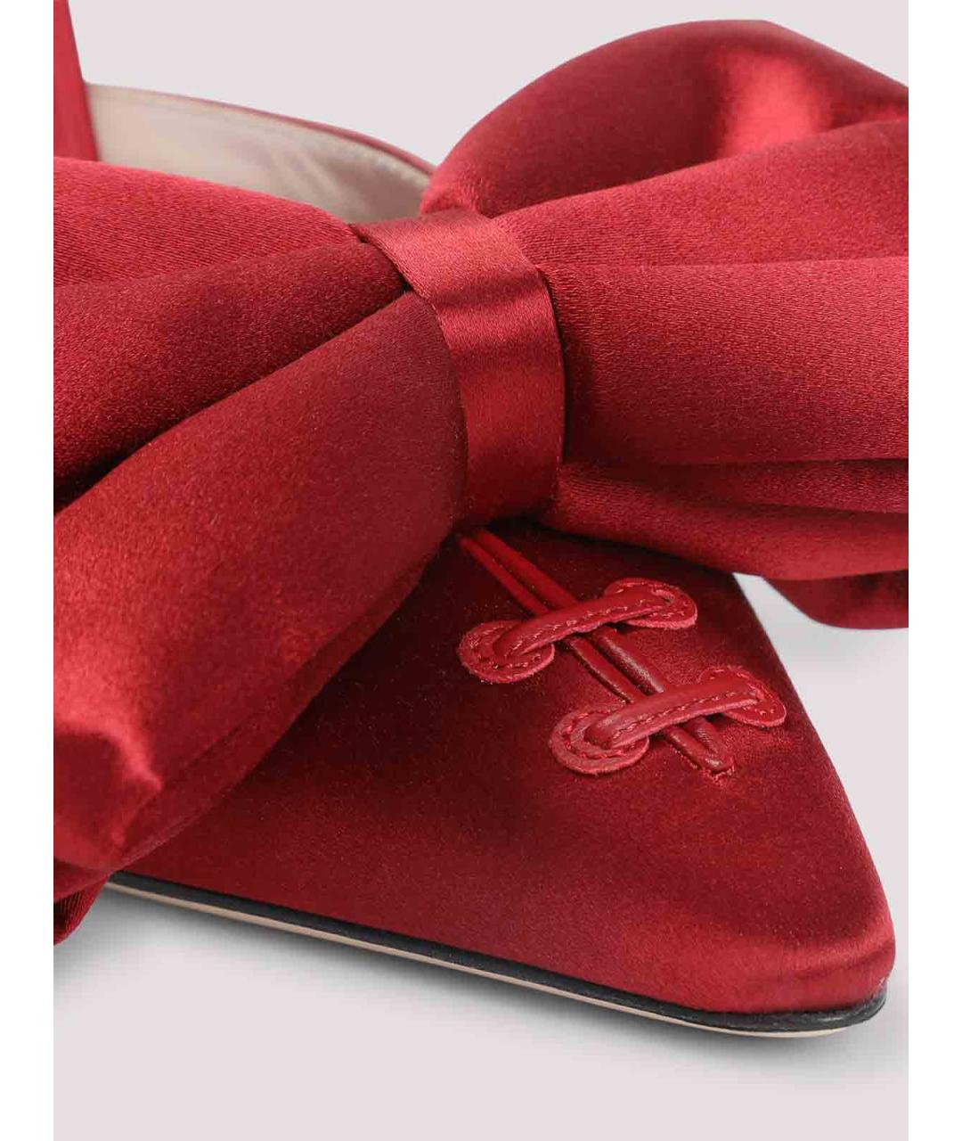 VALENTINO Красные текстильные мюли, фото 4