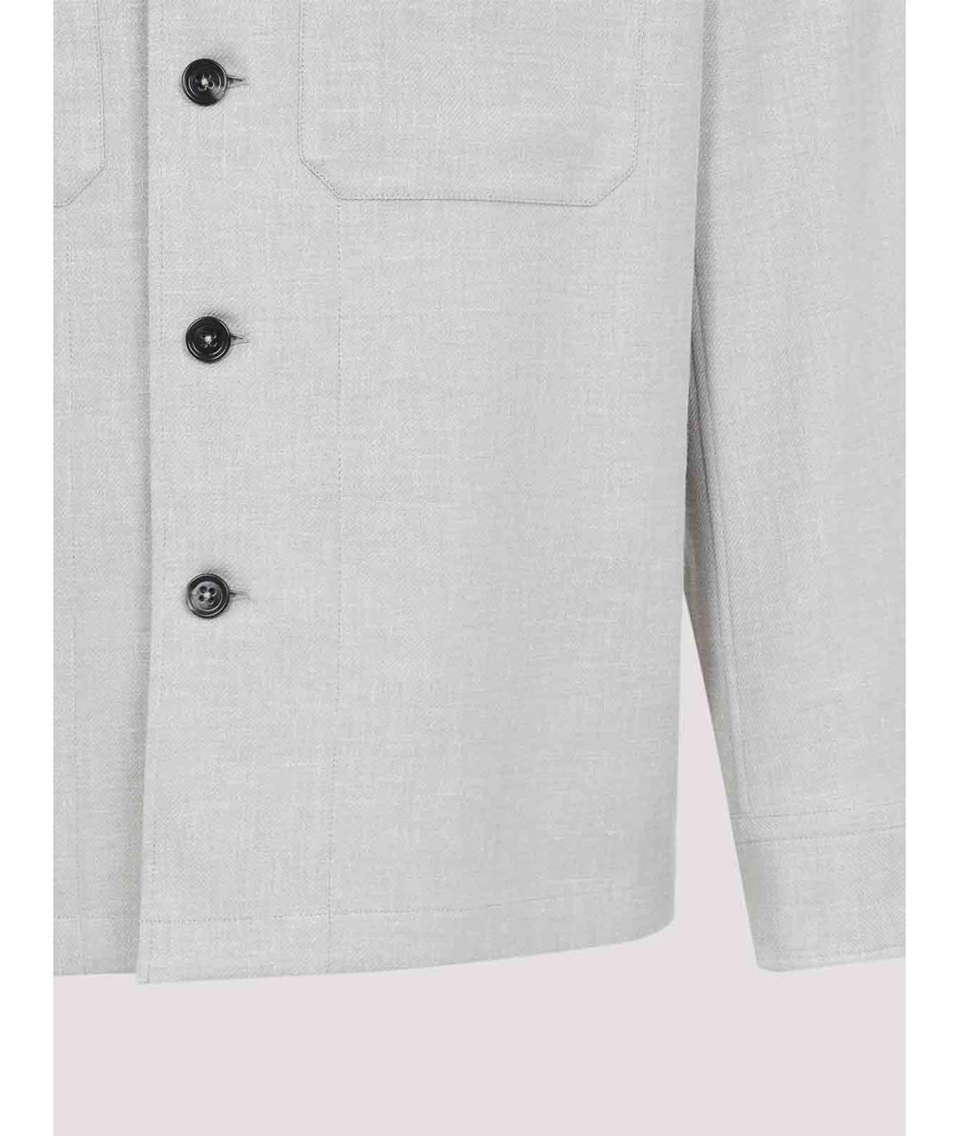 ZEGNA Белая льняная кэжуал рубашка, фото 3