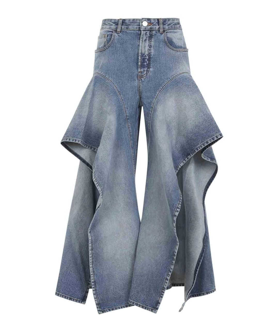ALAIA Синие хлопковые прямые джинсы, фото 1