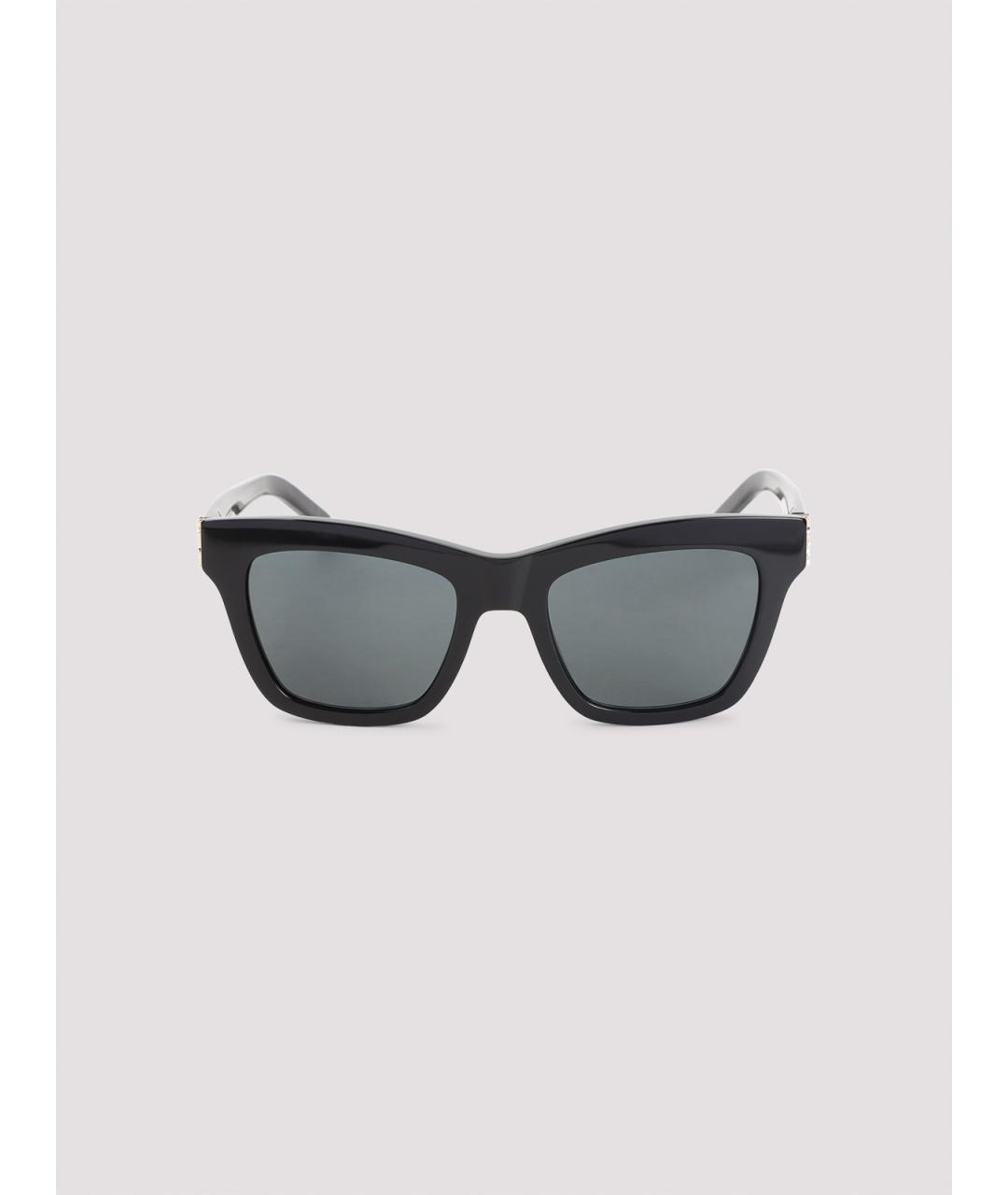 SAINT LAURENT Черные пластиковые солнцезащитные очки, фото 2
