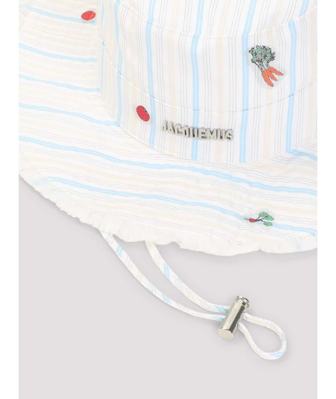 JACQUEMUS Белая хлопковая панама, фото 3