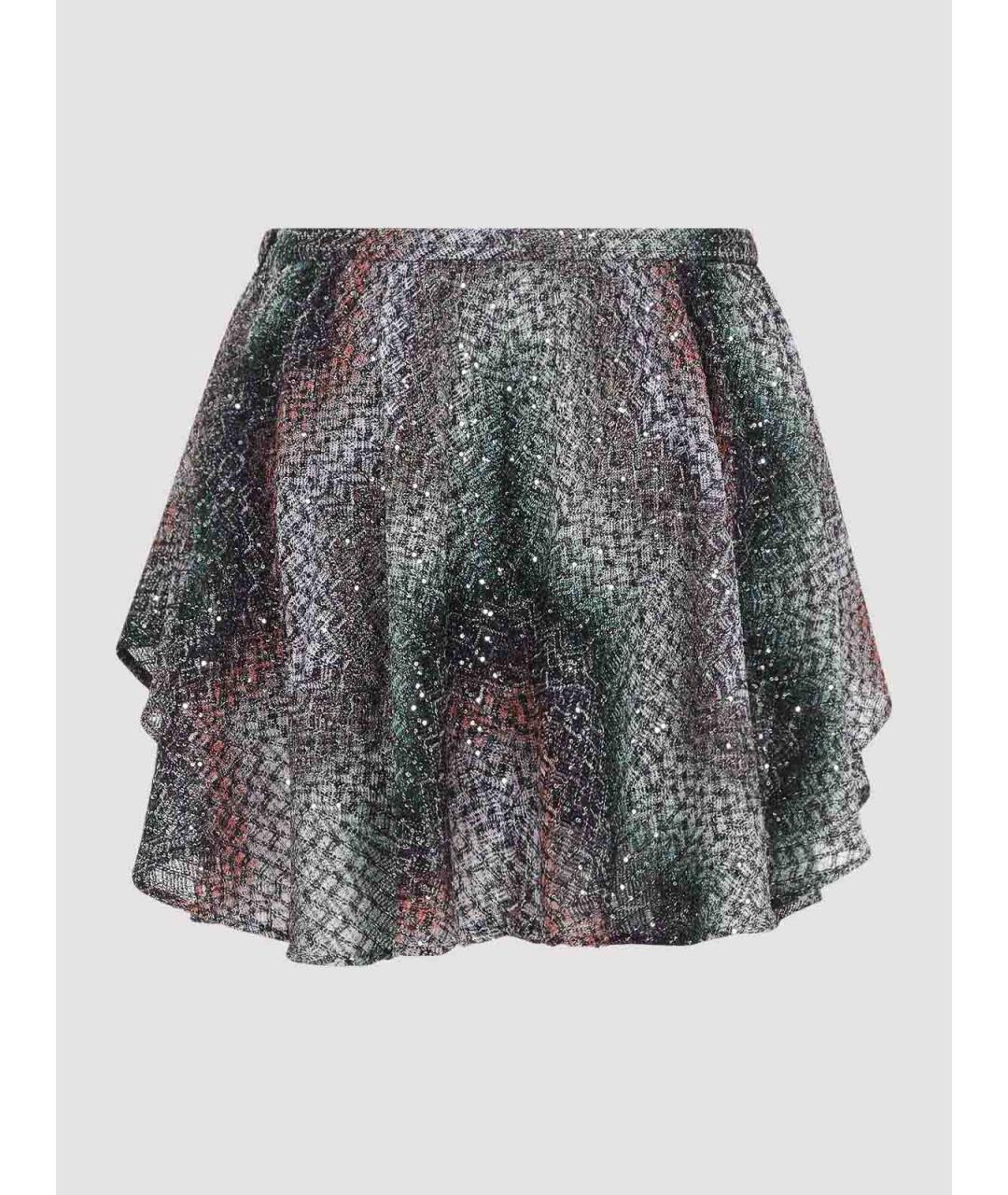 MISSONI Синяя вискозная юбка мини, фото 2