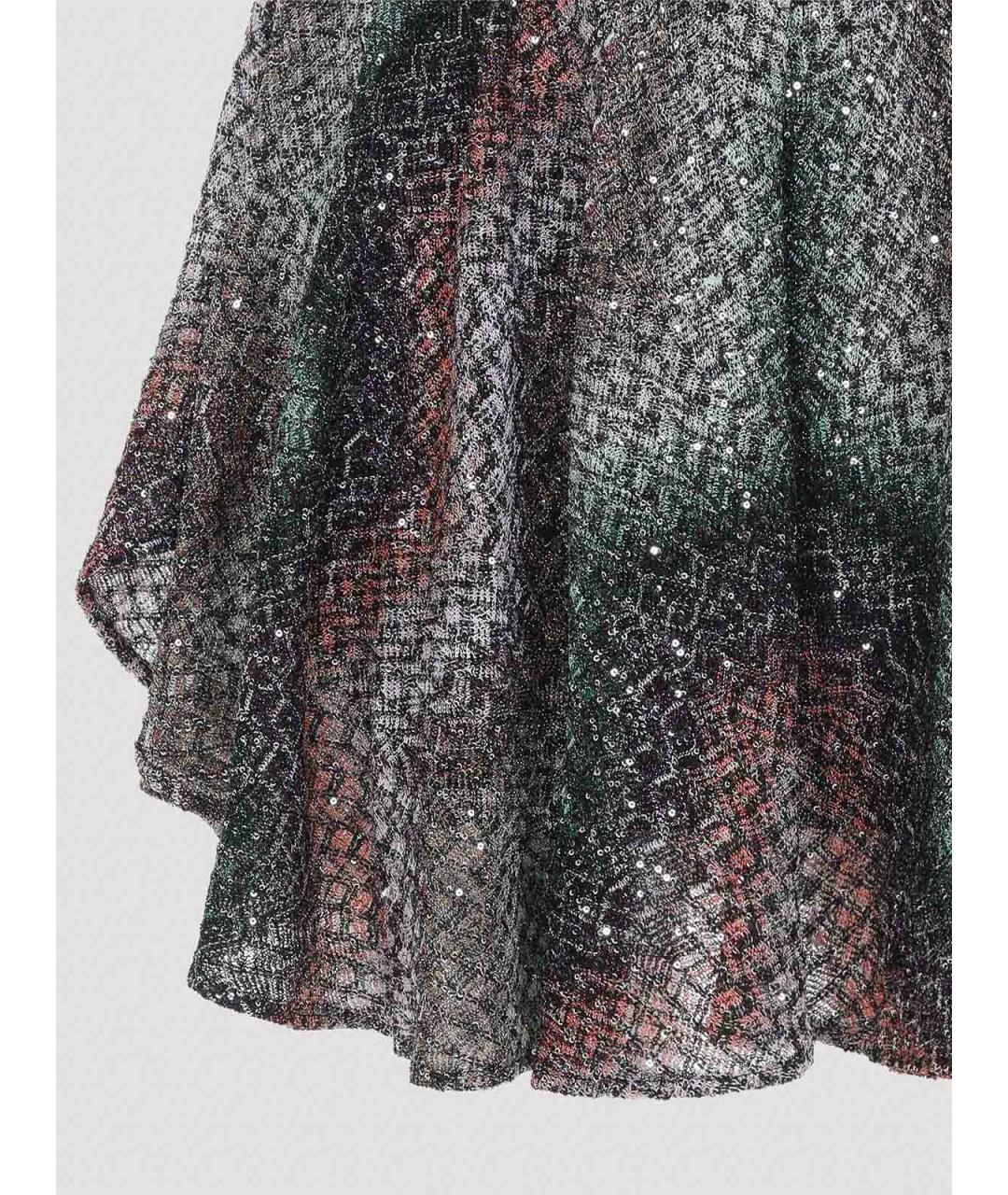 MISSONI Синяя вискозная юбка мини, фото 3