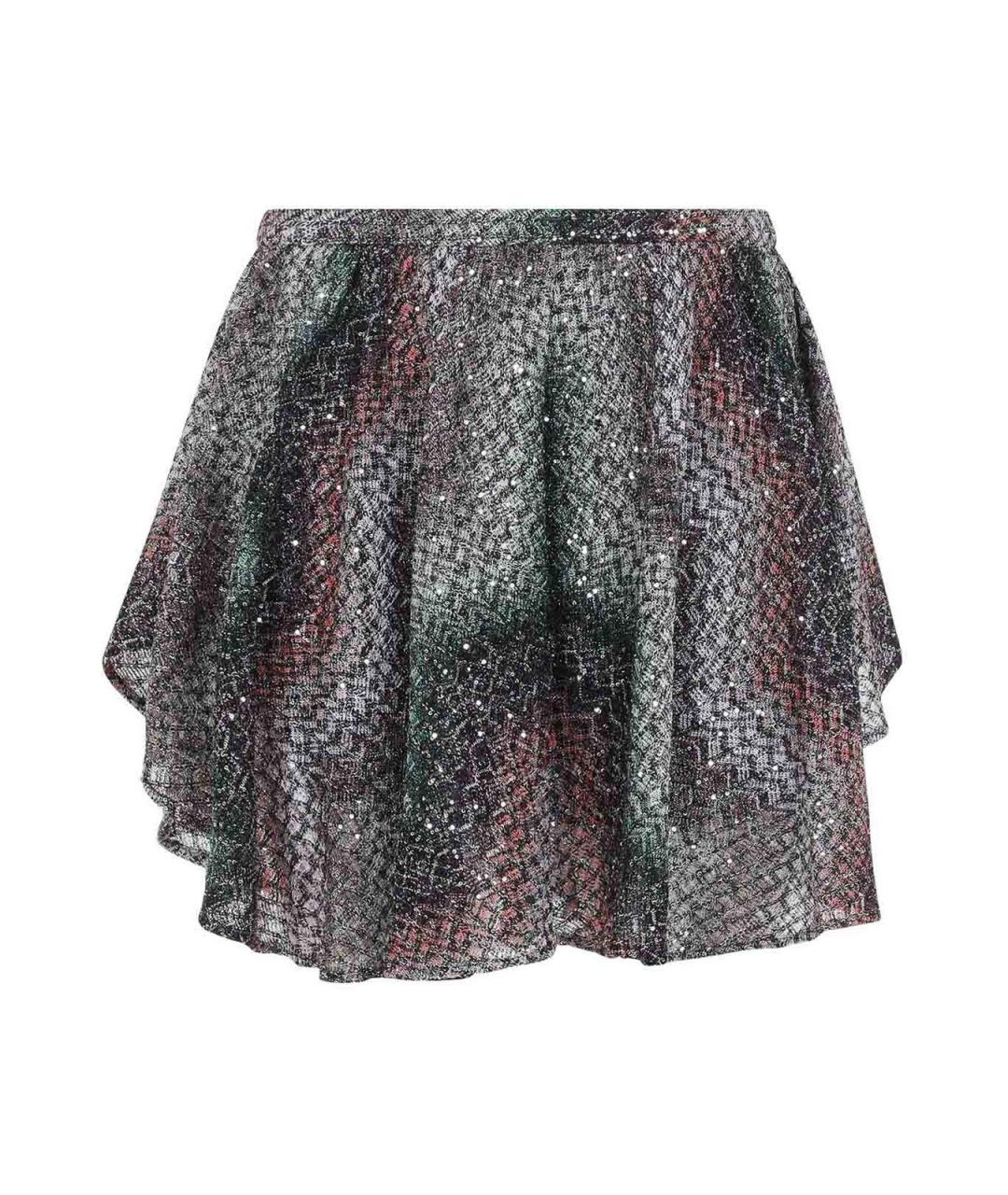 MISSONI Синяя вискозная юбка мини, фото 1