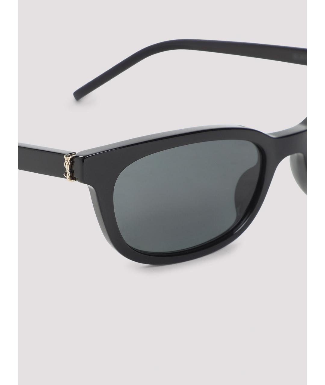 SAINT LAURENT Черные пластиковые солнцезащитные очки, фото 3
