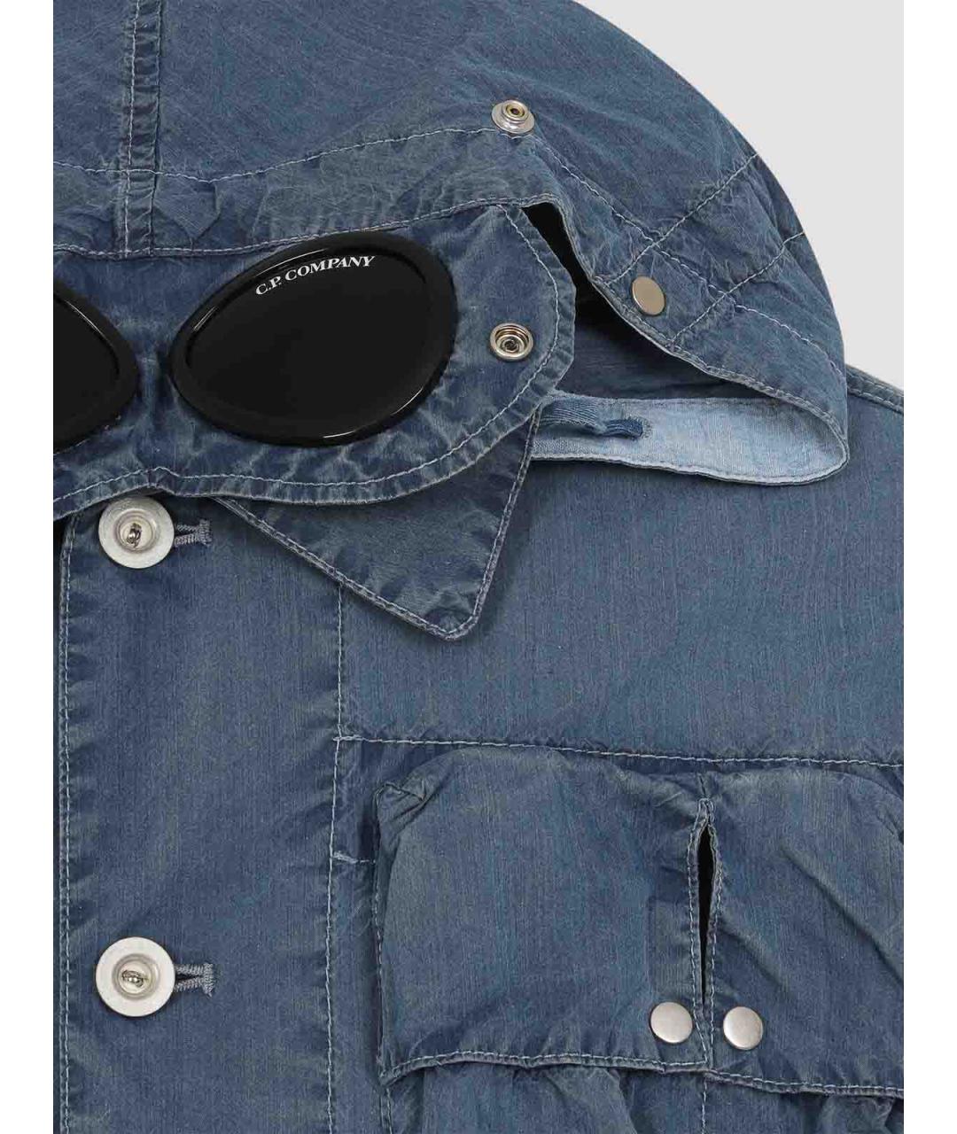 CP COMPANY Голубая хлопковая куртка, фото 4