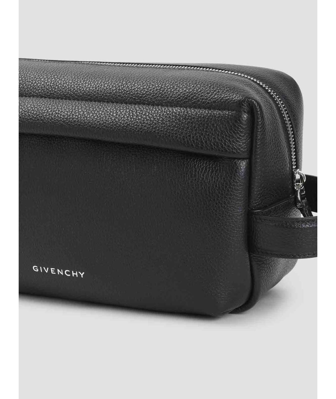GIVENCHY Черная кожаная косметичка, фото 3