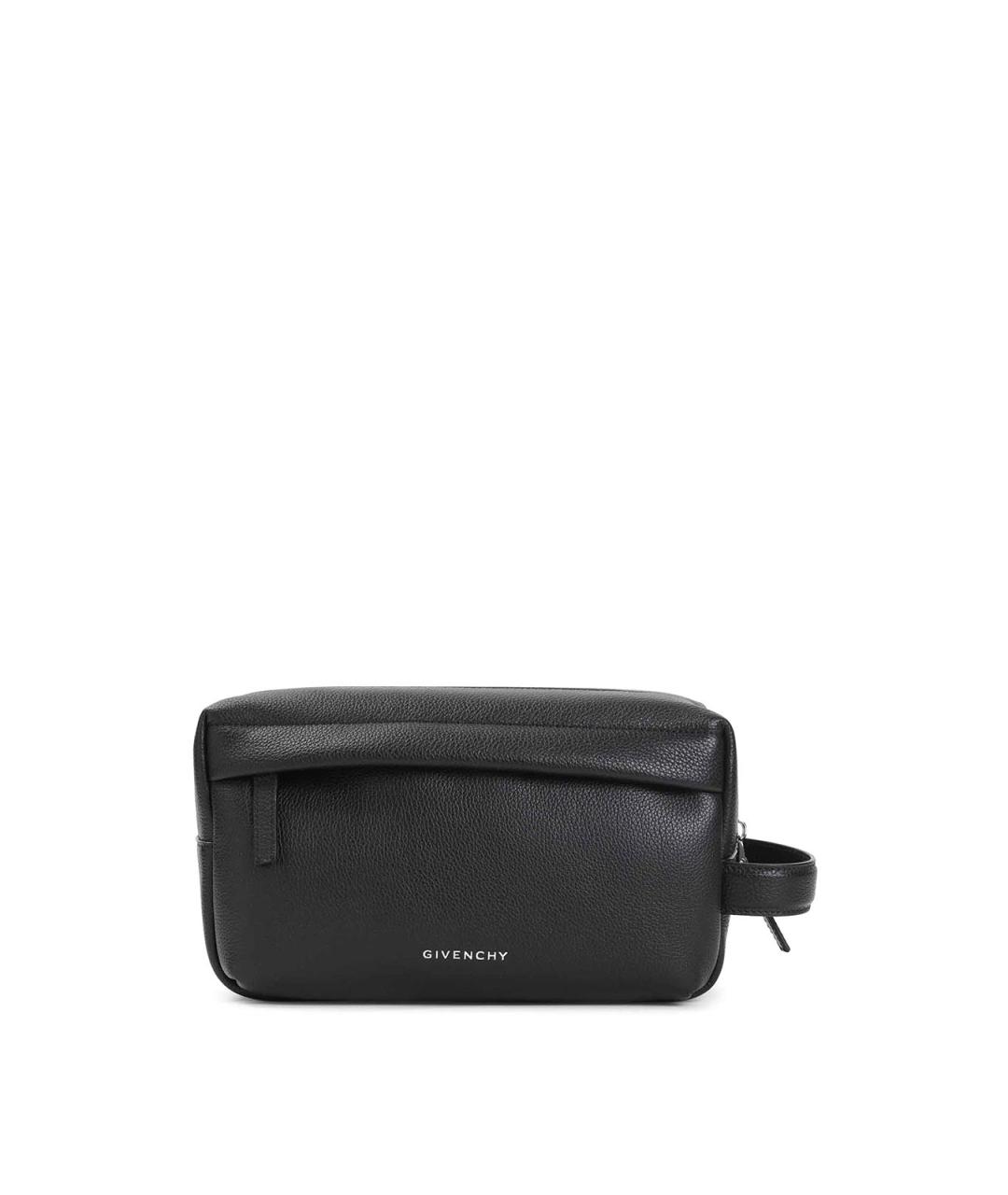 GIVENCHY Черная кожаная косметичка, фото 1