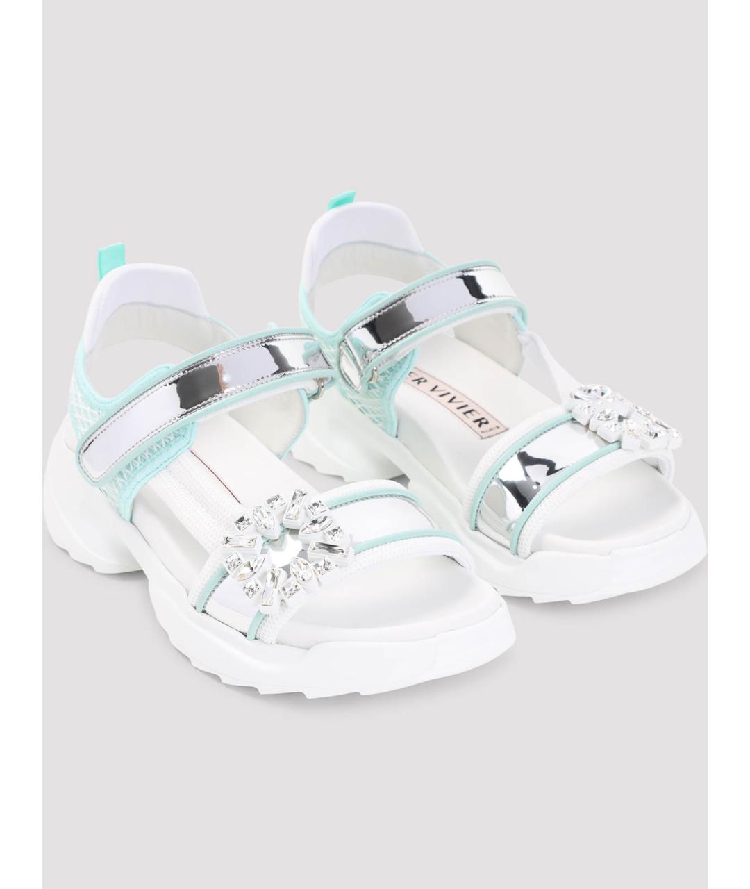 ROGER VIVIER Мульти кожаные босоножки, фото 3