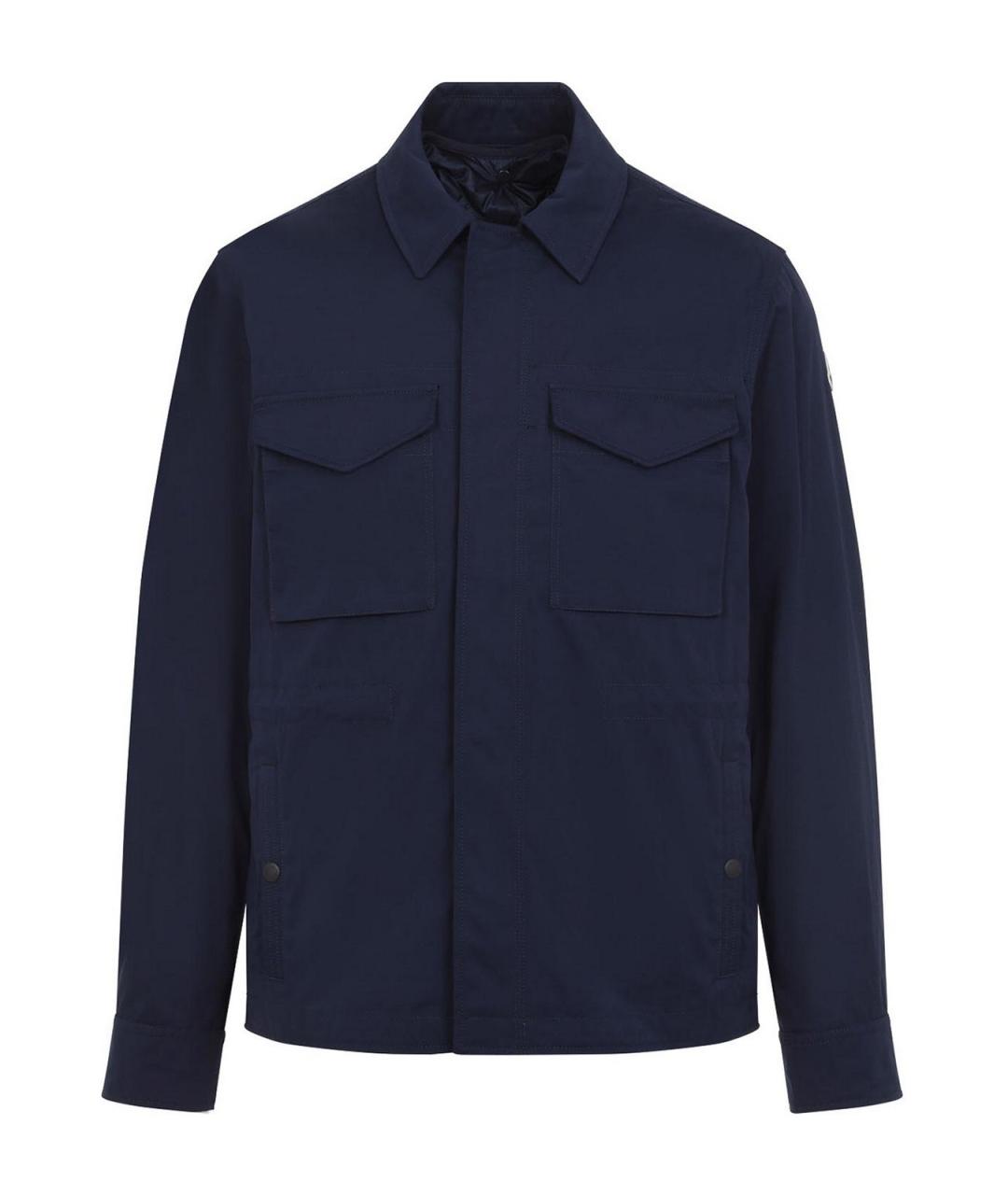 MONCLER Синяя полиэстеровая куртка, фото 1