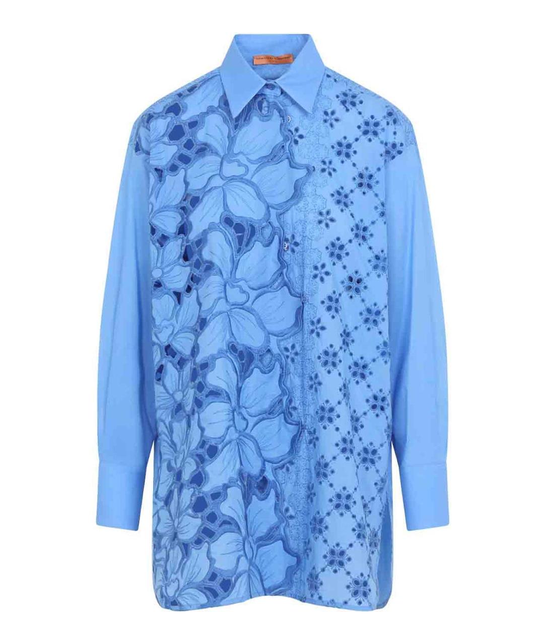 ERMANNO SCERVINO Голубая хлопковая рубашка, фото 1