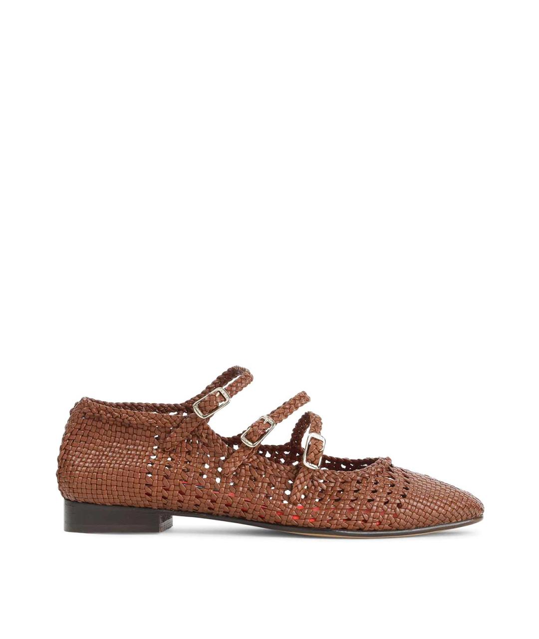CAREL Коричневые кожаные балетки, фото 1