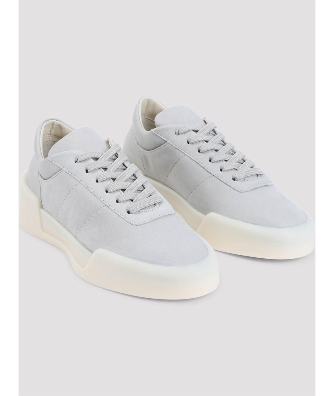 FEAR OF GOD Серые кожаные низкие кроссовки / кеды, фото 3