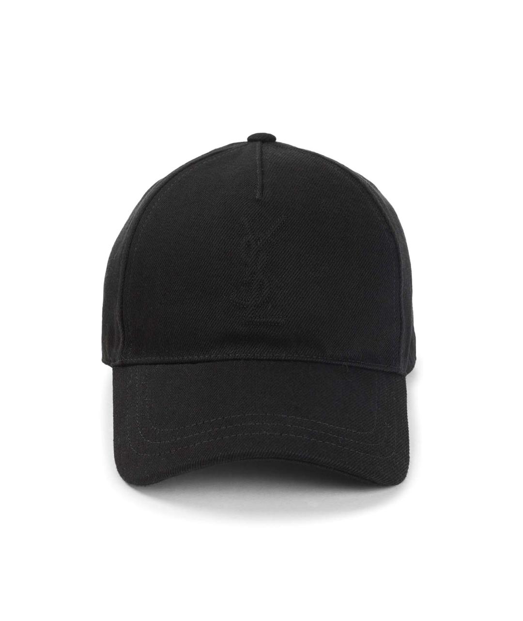 SAINT LAURENT Черная хлопковая кепка/бейсболка, фото 1