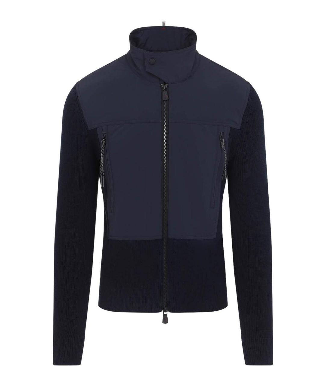 MONCLER Синий хлопковый кардиган, фото 1