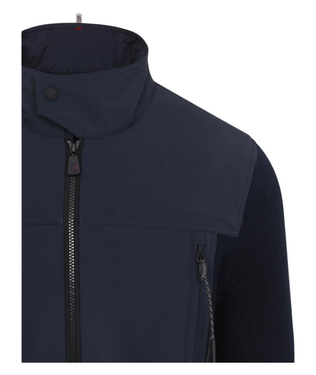 MONCLER Синий хлопковый кардиган, фото 3