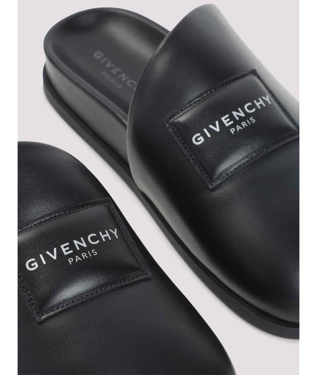 GIVENCHY Черные кожаные мюли, фото 4