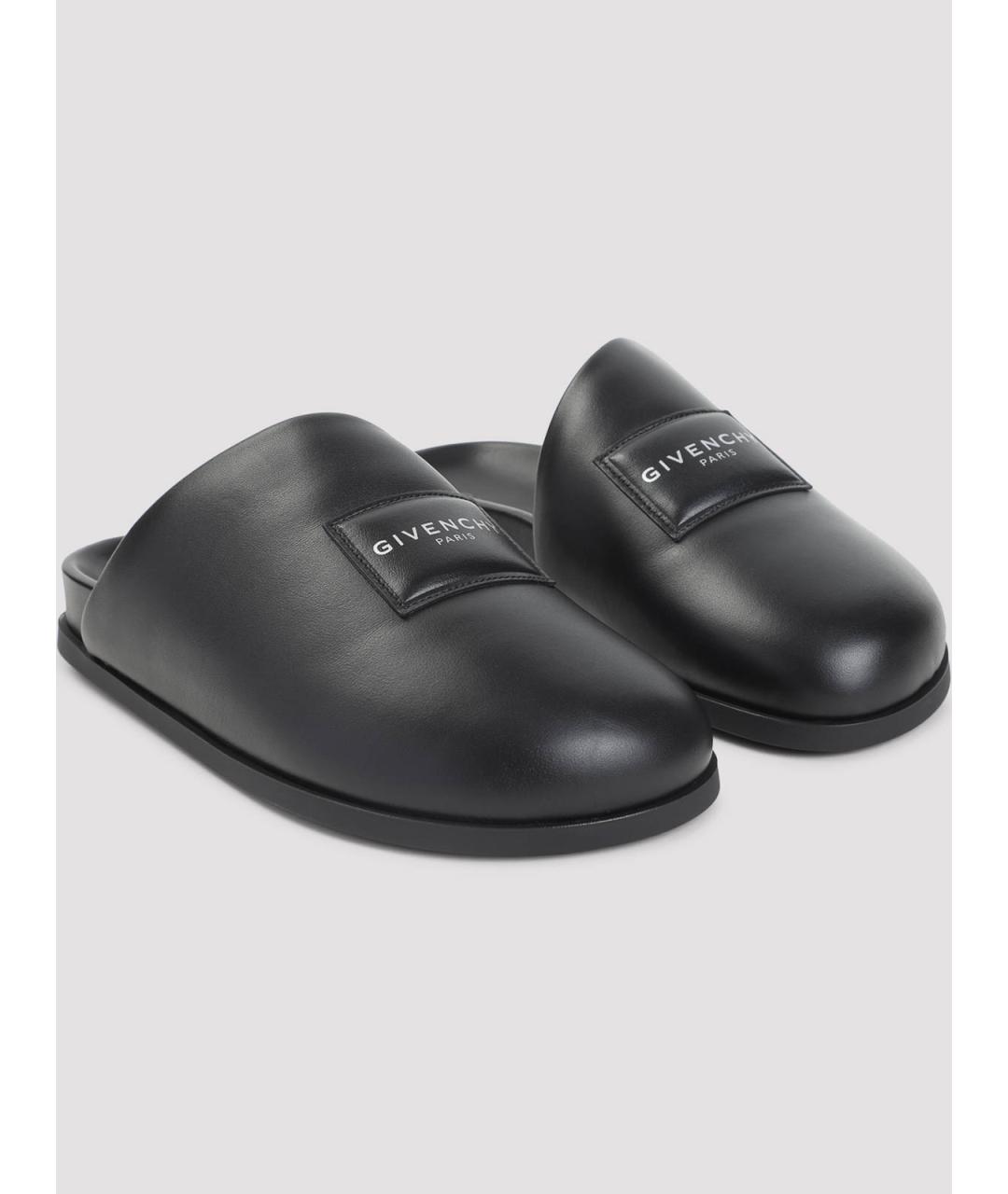 GIVENCHY Черные кожаные мюли, фото 3