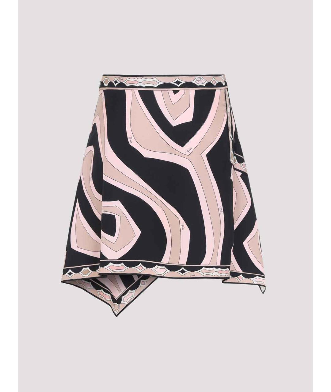 EMILIO PUCCI Мульти шелковая юбка мини, фото 2