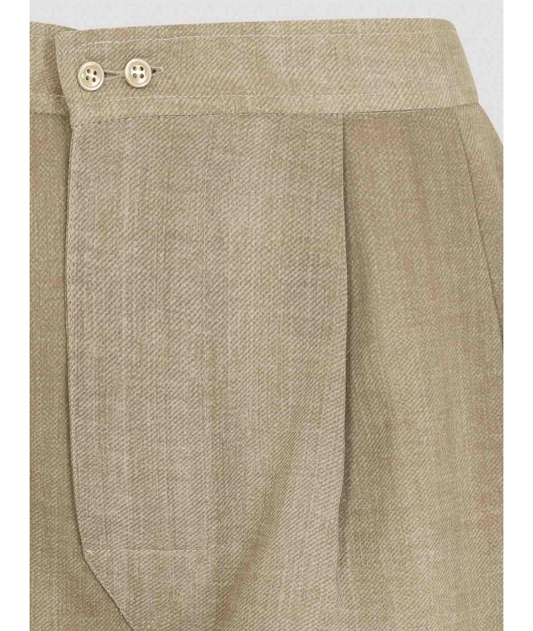 ERMANNO SCERVINO Бежевые полиэстеровые шорты, фото 3