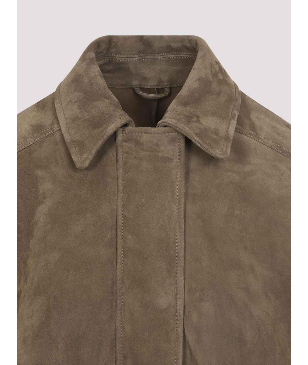 BRUNELLO CUCINELLI Коричневая замшевая куртка, фото 4