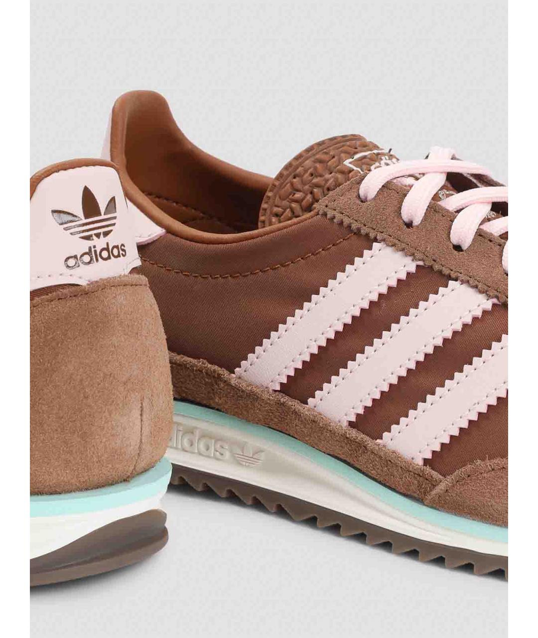 ADIDAS Коричневые замшевые кроссовки, фото 4