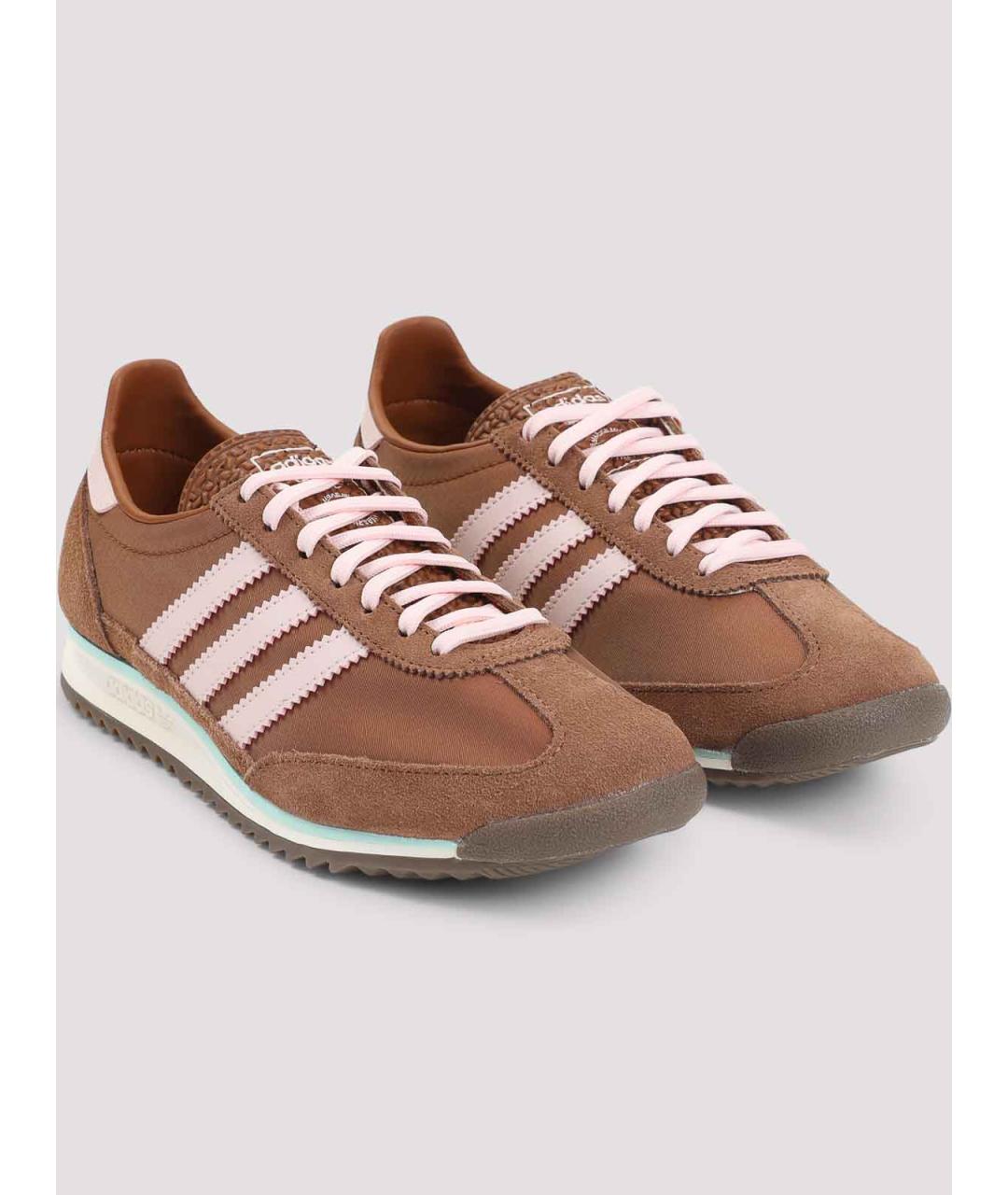 ADIDAS Коричневые замшевые кроссовки, фото 3