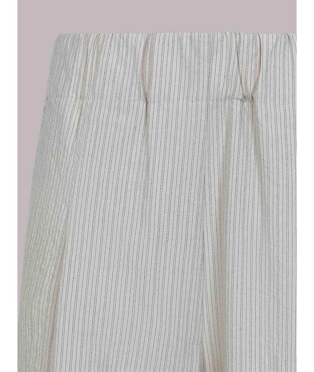 DRIES VAN NOTEN Белые хлопковые прямые брюки, фото 3