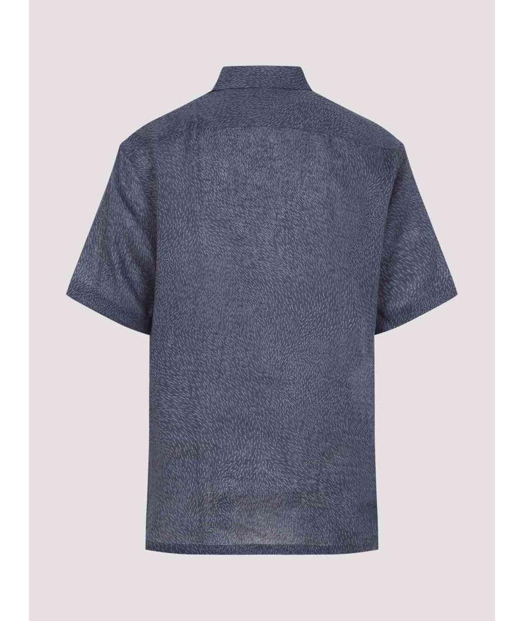 BRIONI Синяя льняная кэжуал рубашка, фото 2