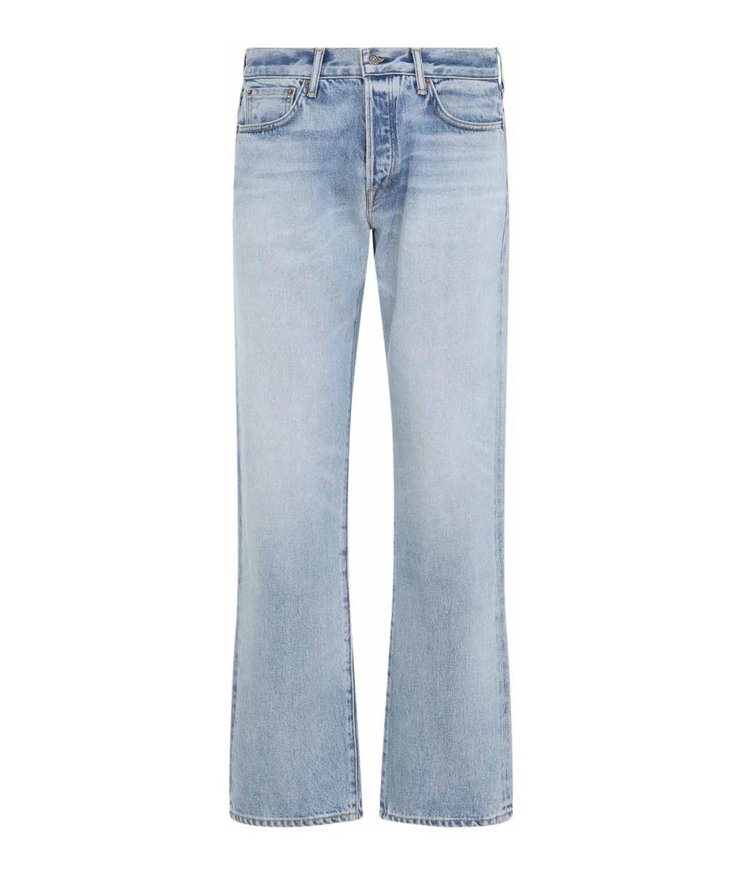 TOM FORD Голубые хлопковые прямые джинсы, фото 1