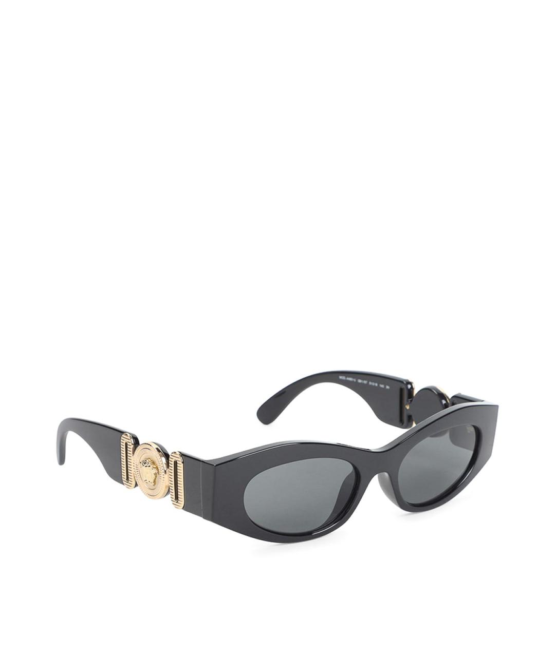 VERSACE Черные пластиковые солнцезащитные очки, фото 1