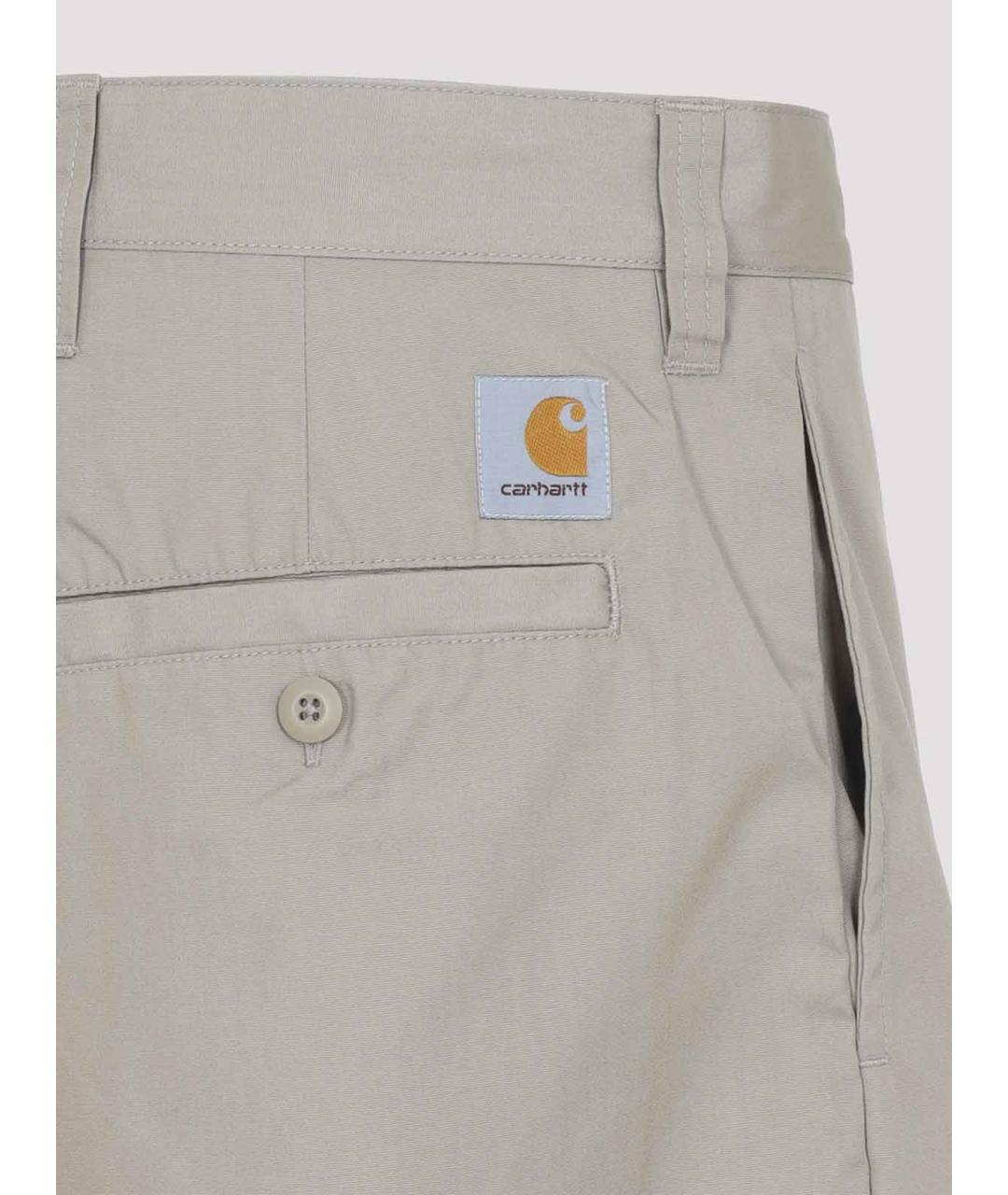CARHARTT Бежевые полиэстеровые повседневные брюки, фото 3