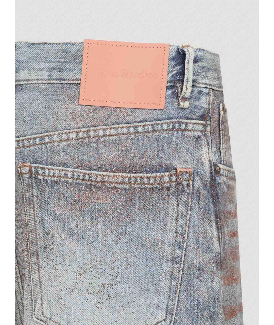 ACNE STUDIOS Голубые хлопковые шорты, фото 3